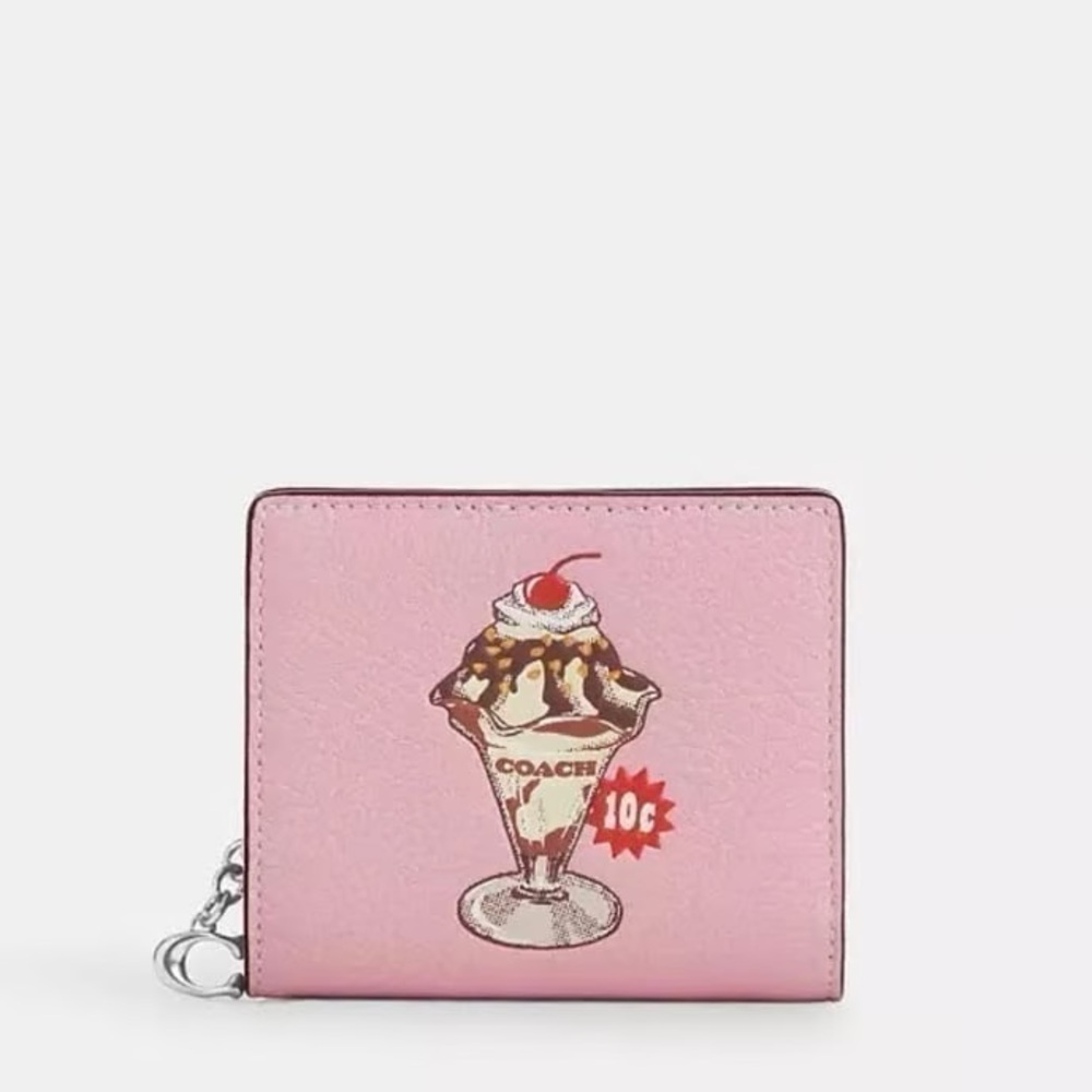 COACH Leather Snap Wallet Ice Cream Sundae